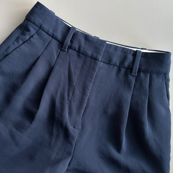 Aritzia The Effortless Pant, High-Waisted Wide Leg Crepe Trousers in Blue, sz 0 - Picture 11 of 16